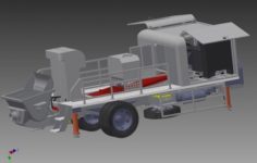 Apans drag concrete pump truck 3D Model