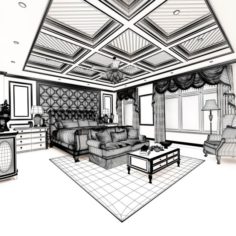 Beautifully stylish and luxurious bedrooms 92 3D Model