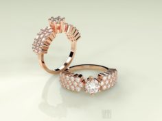 Ring with stones 3D Model