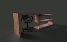 Office Desk and Chair 3D Model