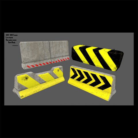 Barrier set 8 3D Model