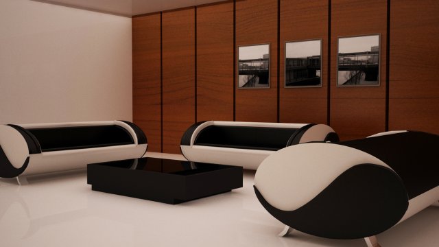 Yin yang sofa 3D Model