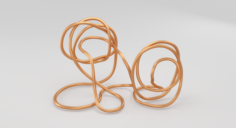Copper Wire Sculpture 3D Model