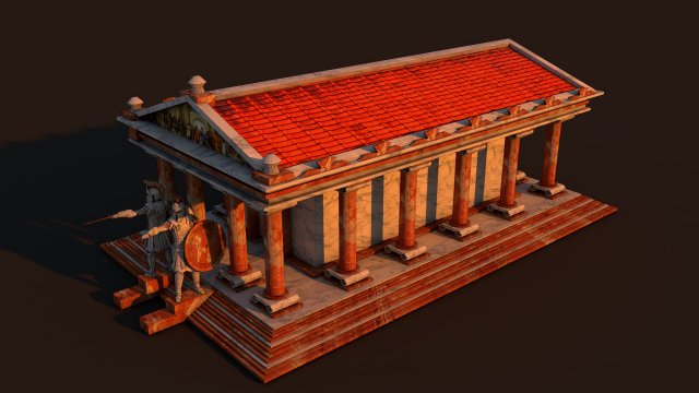 Ancient Temple Rome 3D Model