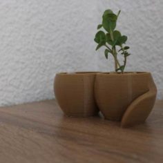 Plant pot with reservoir 3D Print Model