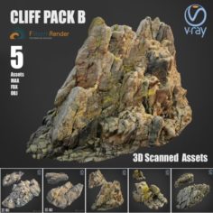 Cliff pack B bundle 3D Model