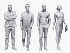 Lowpoly People Business Pack 3D Model