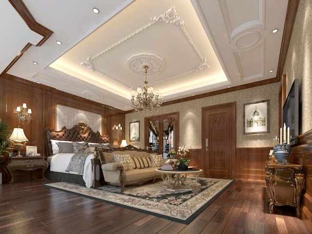 Bedroom – European style -9439 3D Model