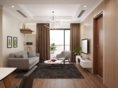 Apartment livingroom 3D Model