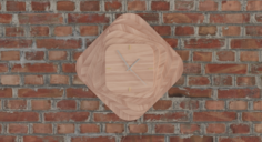Designer Clock Made of Wood 3D Model