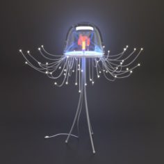 Jellyfish lamp Spira Mirabilis 3D Model