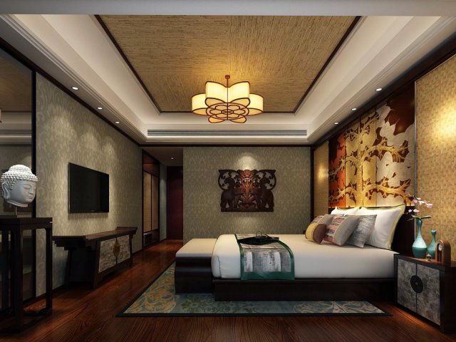 Beautifully stylish and luxurious bedrooms 142 3D Model