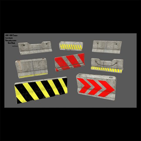 Barrier set 5 3D Model