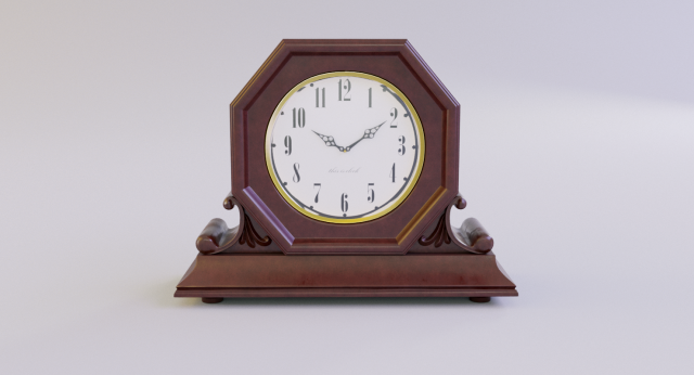 Fireplace Table Clock 3D Model