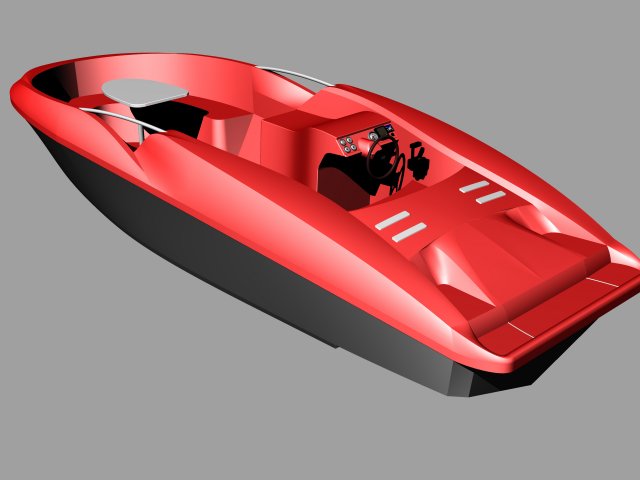 Speedboat motorboat model 3D Model