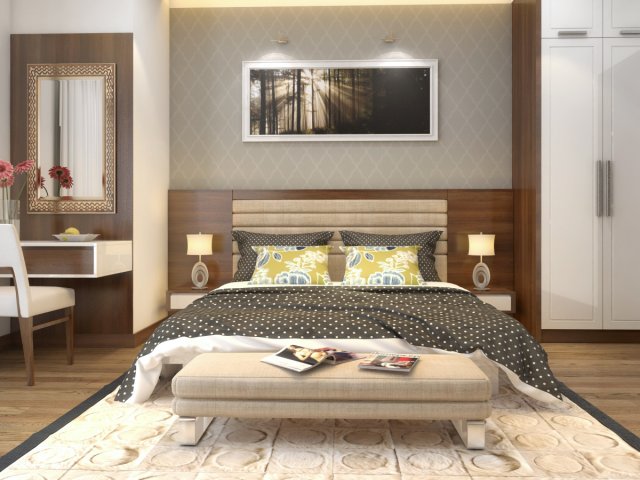 Apartment bedroom 3D Model