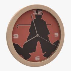 Charlie Chaplin Wall Clock 01 3D Model