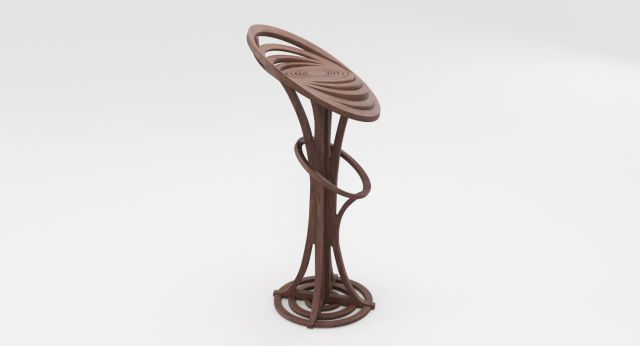 Modern Wooden Chair 3D Model