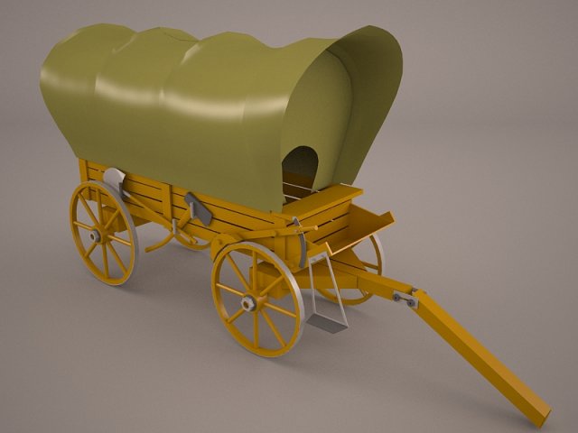 Covered Wagon 3D Model