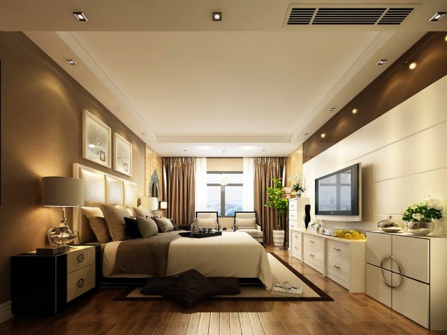 Luxurious stylish bedroom 10 3D Model