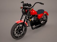 Cruiser Motorcycle Generic 3D Model