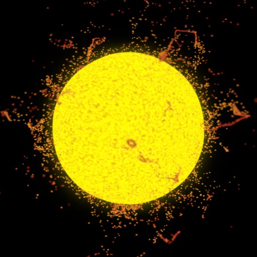 A Realistic Sun – Cycles particle simulation						 Free 3D Model