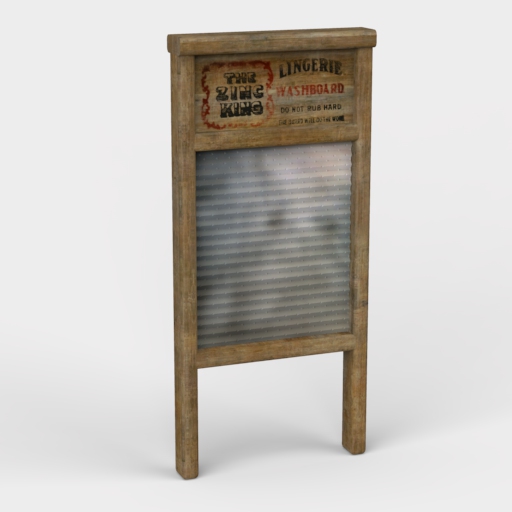 Vintage Washboard 3D Model