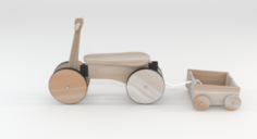 Toy of Wooden Bicycle 3D Model