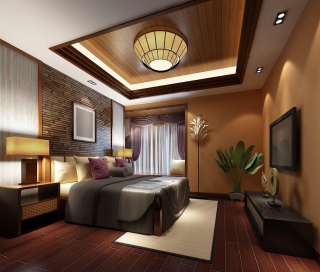 Luxury stylish interior master Bedroom – 24 3D Model