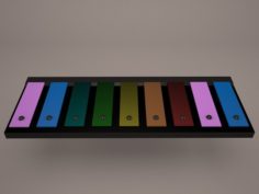 Xylophone Percussion Musical Toy 3D Model