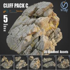 Cliff pack C bundle 3D Model