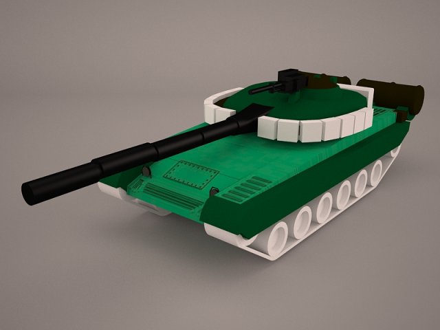 T80U Russian MBT 3D Model