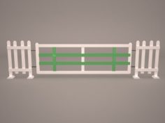 Horse Jumping Obstacle 3D Model