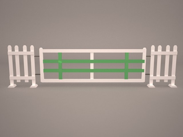 Horse Jumping Obstacle 3D Model