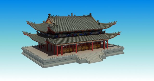 Ancient chinese building 3D Model