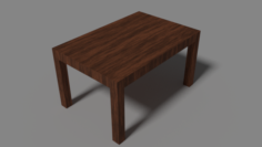 Low poly wooden table 3D Model