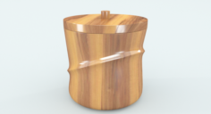 Wooden Ice Bucket 3D Model