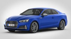 3D Audi S5 Coupe 2018 detailed interior 3D Model
