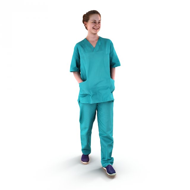 Nurse Walking 3D Model