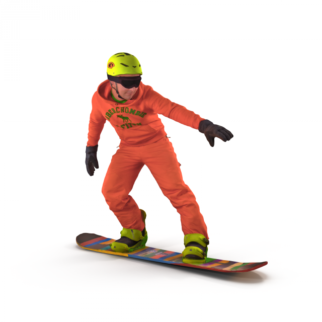 Snowboarder 3D Model