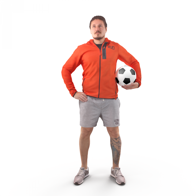 Soccerman Standing 3D Model