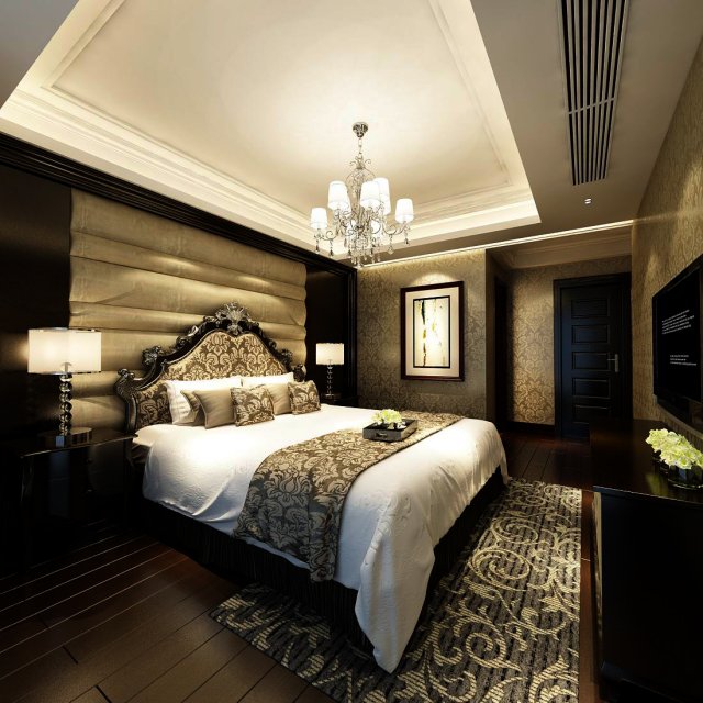 Beautifully stylish and luxurious bedrooms 18 3D Model