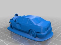 Wrecked Car 3D Print Model