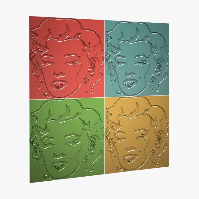 Marilyn Monroe 3D Panels 3D Model