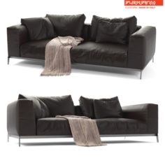 Flexform Leather Sofa Ettore 3D Model