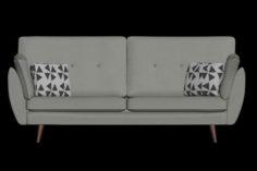 Sofa and pillows 3D Model