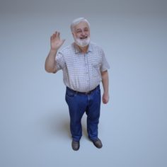 Casual Oldman Welcomes 3D Model