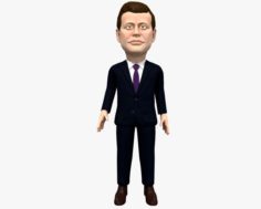 John Fitzgerald Kennedy JFK game ready rigged animated low poly 3D Model