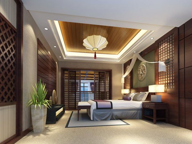 Luxury stylish interior master Bedroom – 23 3D Model