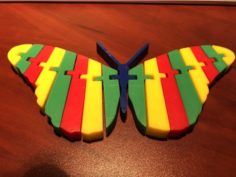 Articulated Butterfly Remix – 4 color 3D Print Model